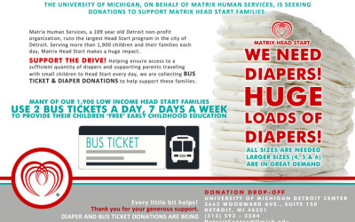 University of Michigan Diaper and Bus Ticket Drive