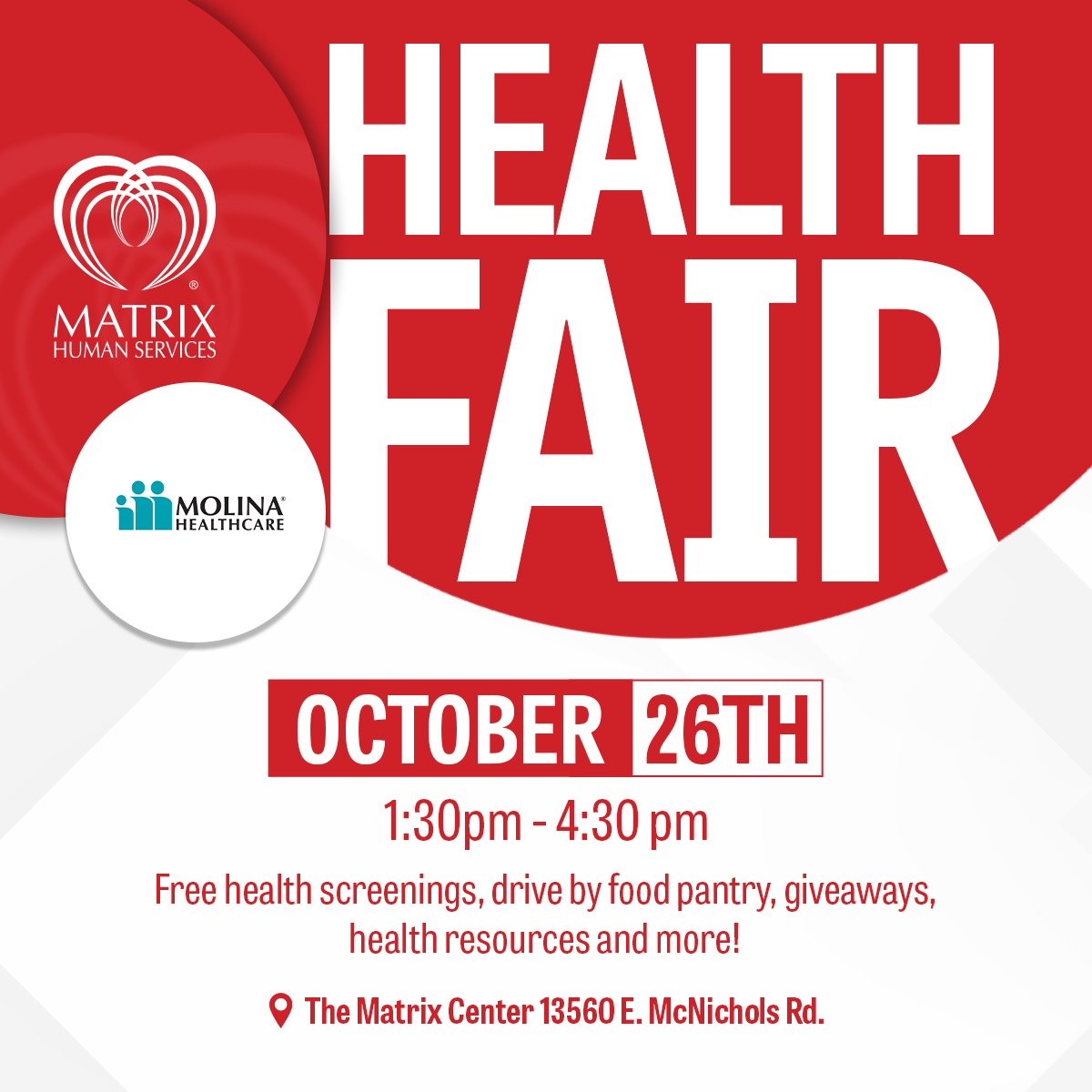 Health Fair Matrix Human Services