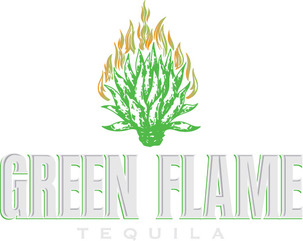 green flame logo